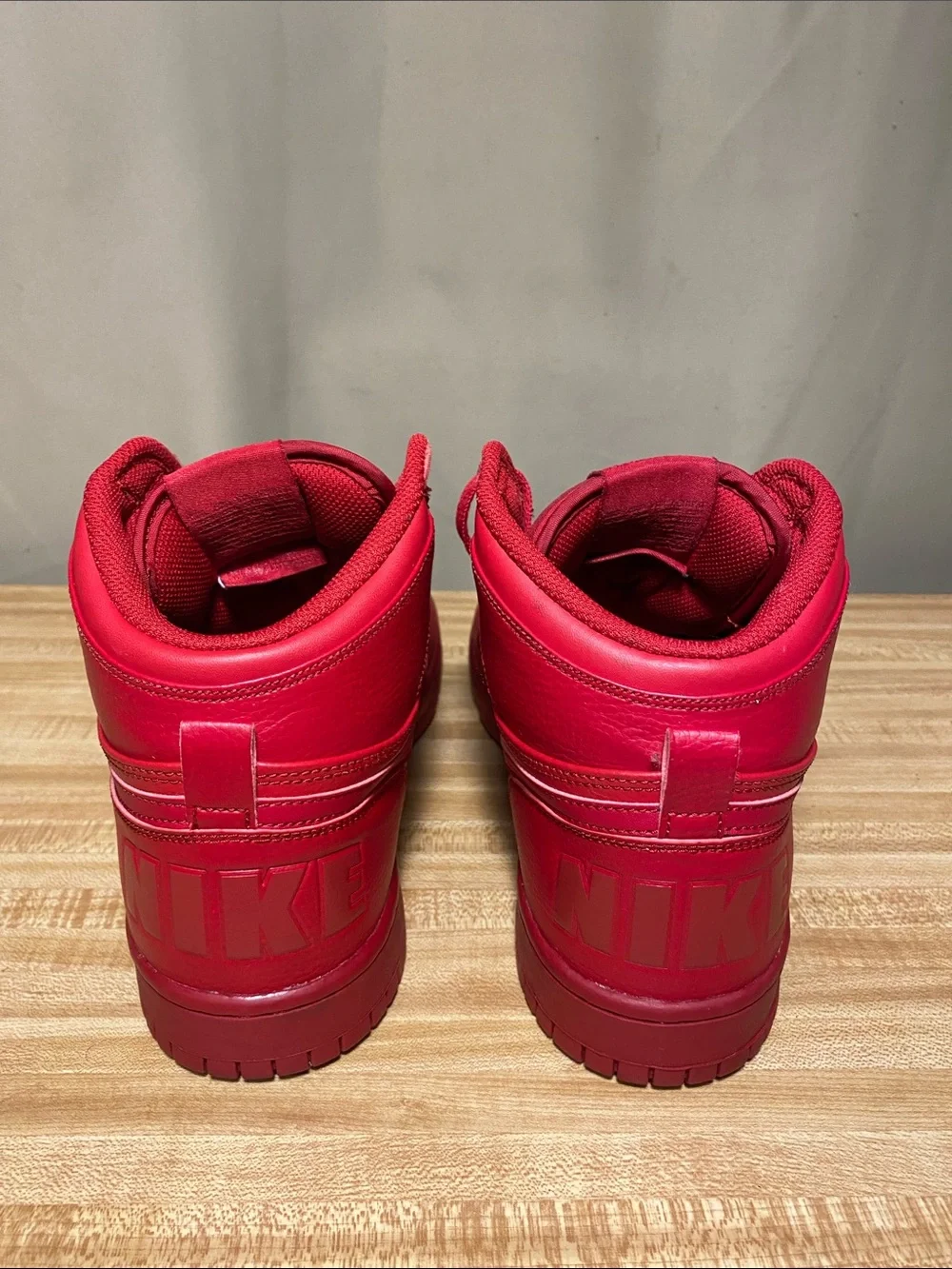 Nike Big High Men’s Leather Athletic Shoes Sneakers Size 11 Triple Red